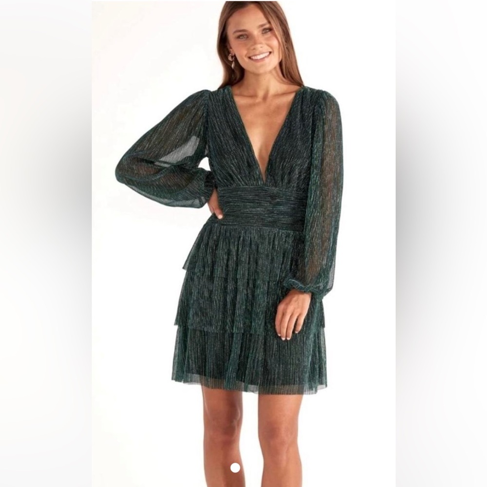 MINK PINK Emerald Tiered Dress Small